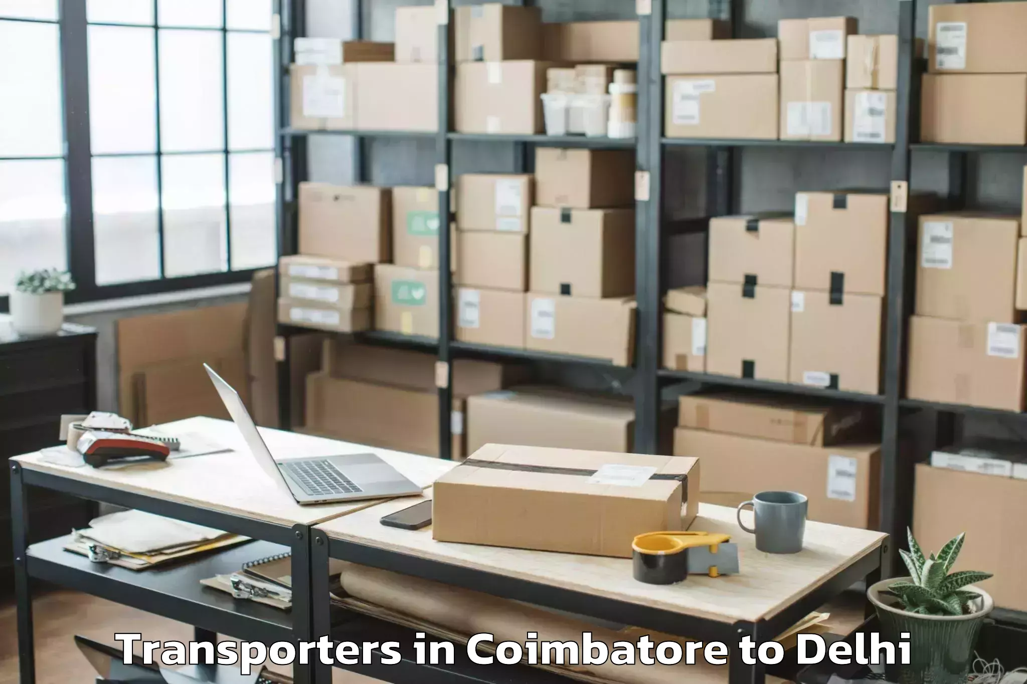 Book Your Coimbatore to Flatted Factory Complex Okhla Transporters Today